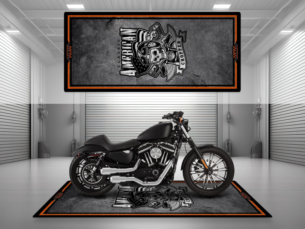 Motorcycle Mat Design for American Chopper Motorcycle - MM7210 MPM Motorcycle Mat