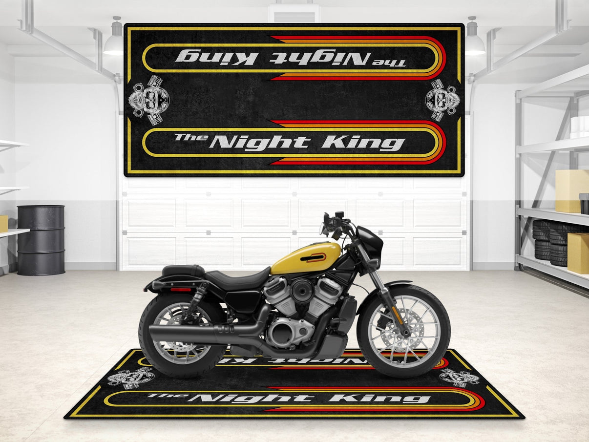 Motorcycle Mat For Cruiser Motorcycle "The Night King" - MM7301 MPM Motorcycle Mat
