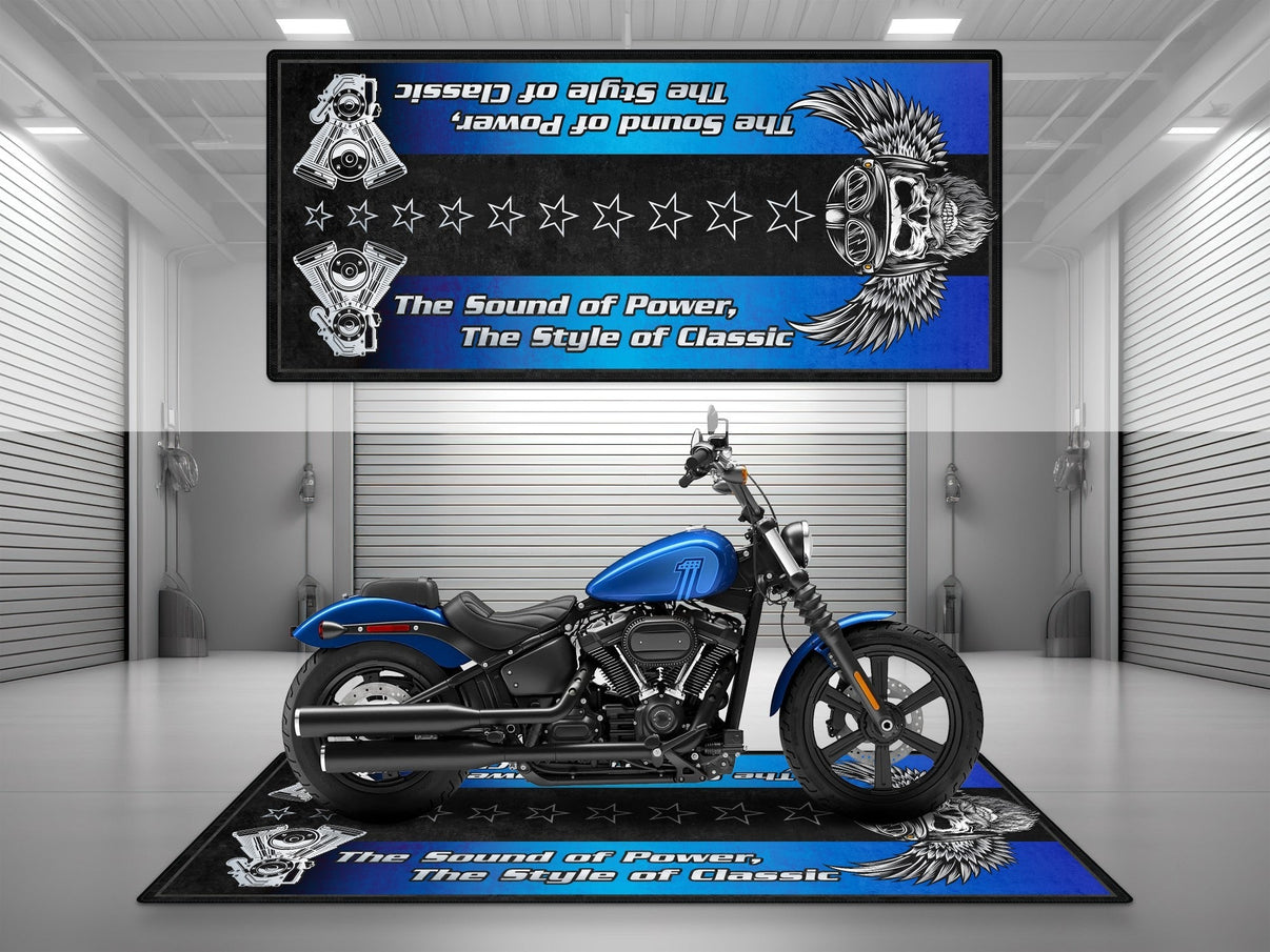 Motorcycle Mat for Motorcycle "The Sound of Power" - MM7304 MPM Motorcycle Mat