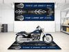 Motorcycle Mat For Cruiser Motorcycle "The Lord of Cool" - MM7308 MPM Motorcycle Mat
