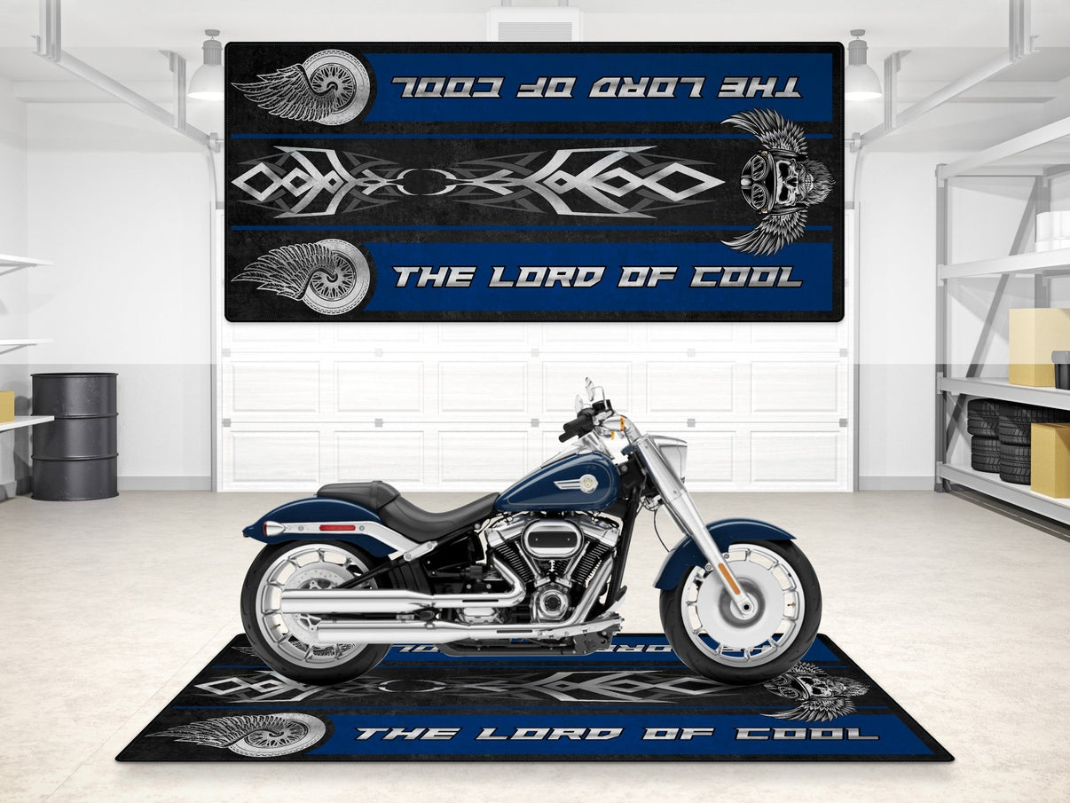 Motorcycle Mat For Cruiser Motorcycle "The Lord of Cool" - MM7308 MPM Motorcycle Mat
