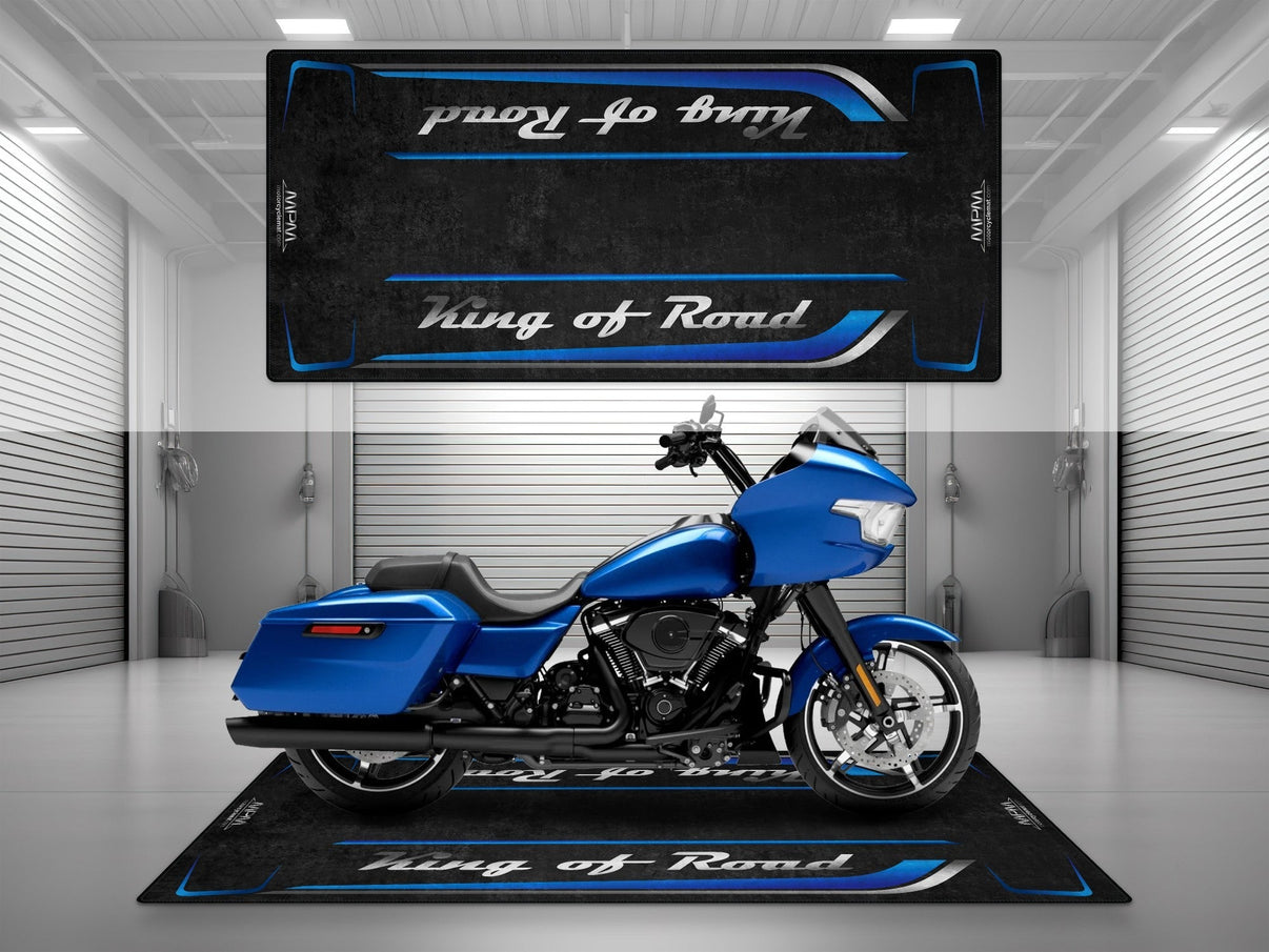 Motorcycle Mat for Cruiser Motorcycle "King of Road" - MM7342 MPM Motorcycle Mat