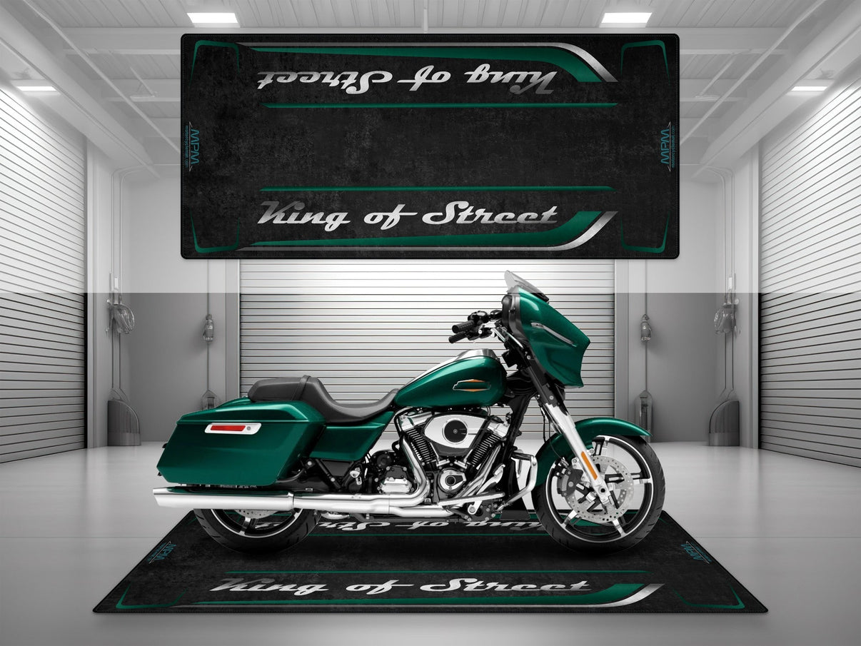 Motorcycle Mat for Cruiser Motorcycle "King of Street" - MM7343 MPM Motorcycle Mat