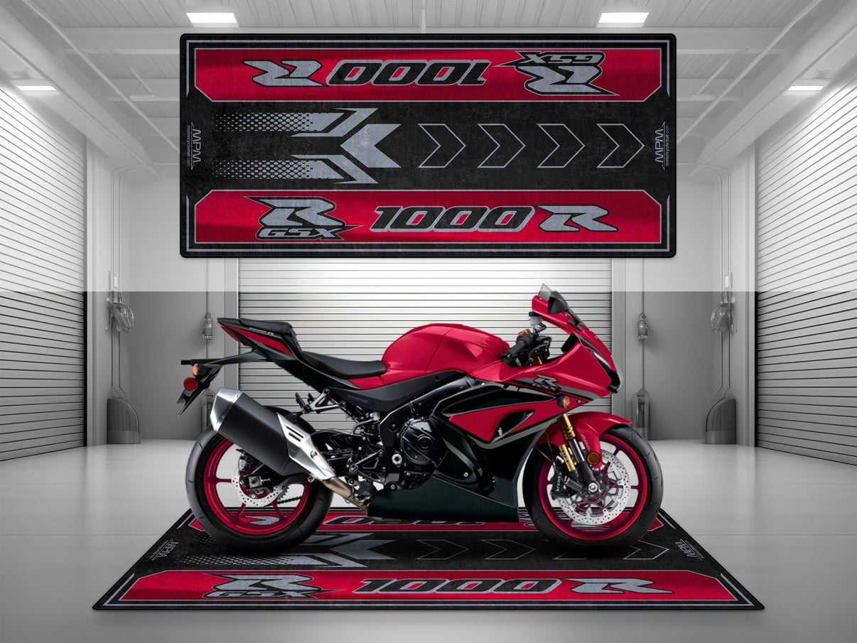 Designed Pit Mat for Suzuki GSX-R1000R 2024 Motorcycle - MM7353 MPM Motorcycle Mat