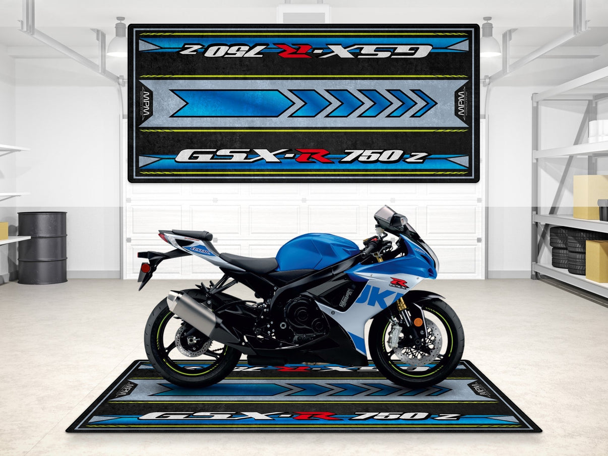 Designed Pit Mat for Suzuki GSX-R750Z Motorcycle - MM7357 MPM Motorcycle Mat