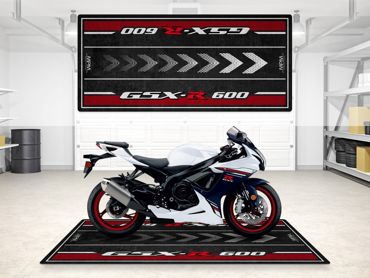 Designed Pit Mat for Suzuki GSX-R600 Motorcycle - MM7358 MPM Motorcycle Mat
