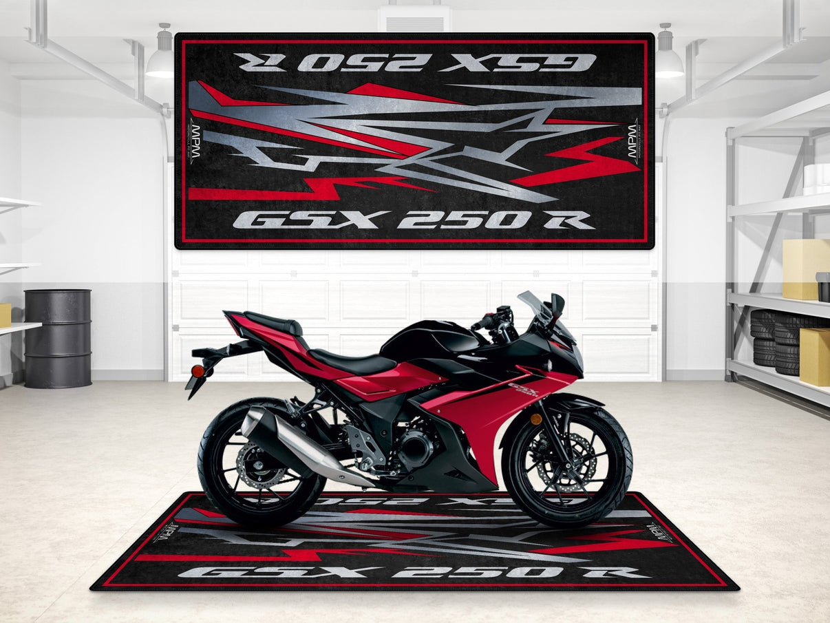 Designed Pit Mat for Suzuki GSX-250R Motorcycle - MM7360 MPM Motorcycle Mat
