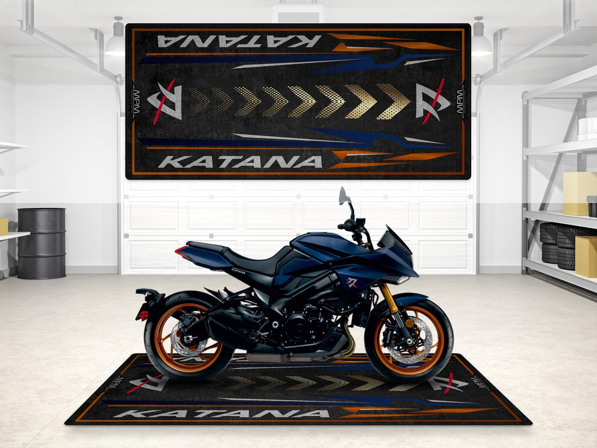 Designed Pit Mat for Suzuki Katana Motorcycle - MM7361 MPM Motorcycle Mat