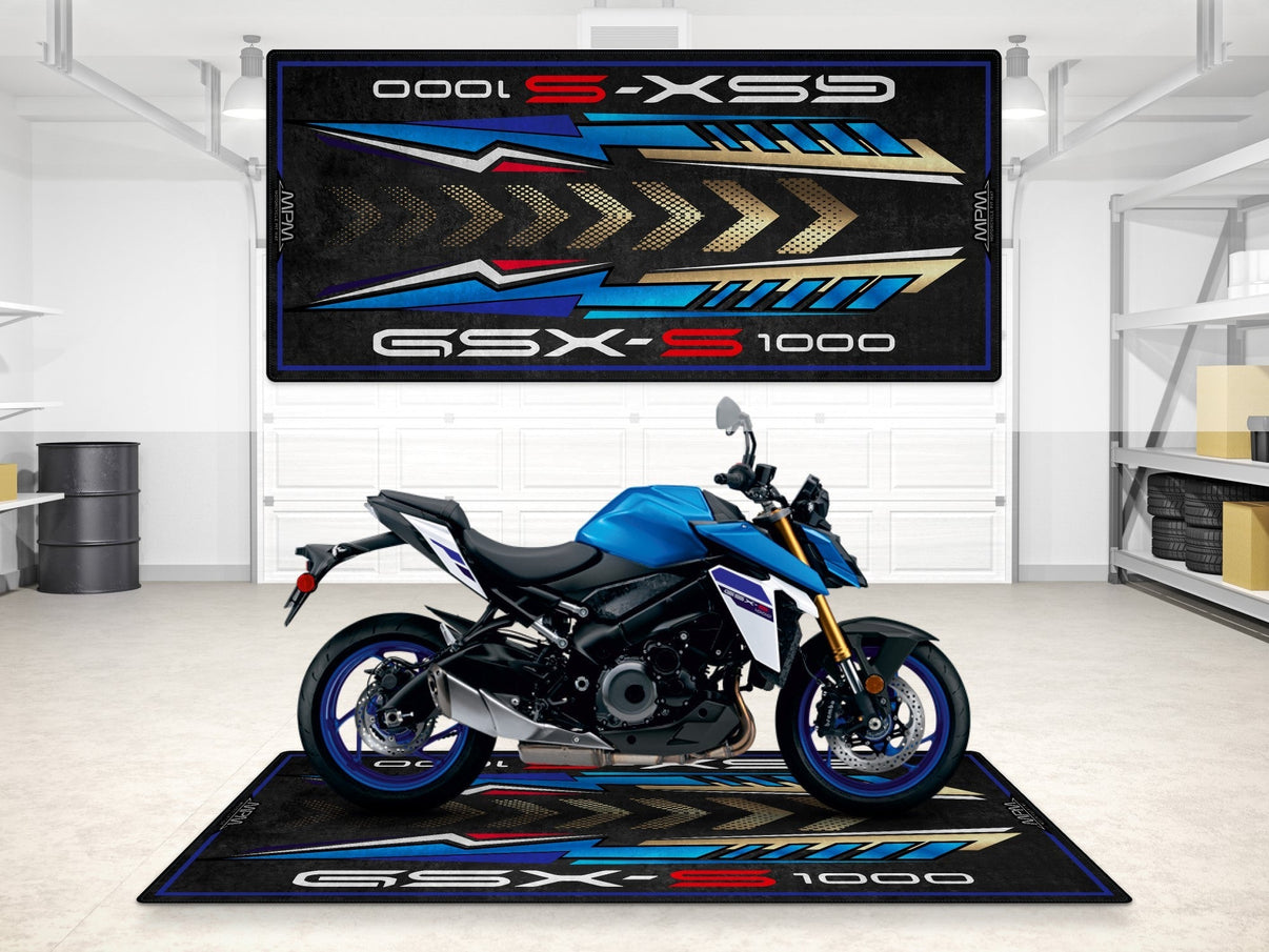 Designed Pit Mat for Suzuki GSX-S1000 Motorcycle - MM7364 MPM Motorcycle Mat
