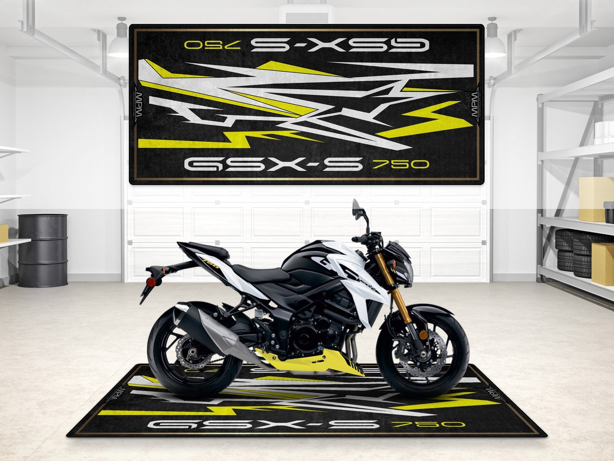 Designed Pit Mat for Suzuki GSX-S750Z Motorcycle - MM7365 MPM Motorcycle Mat