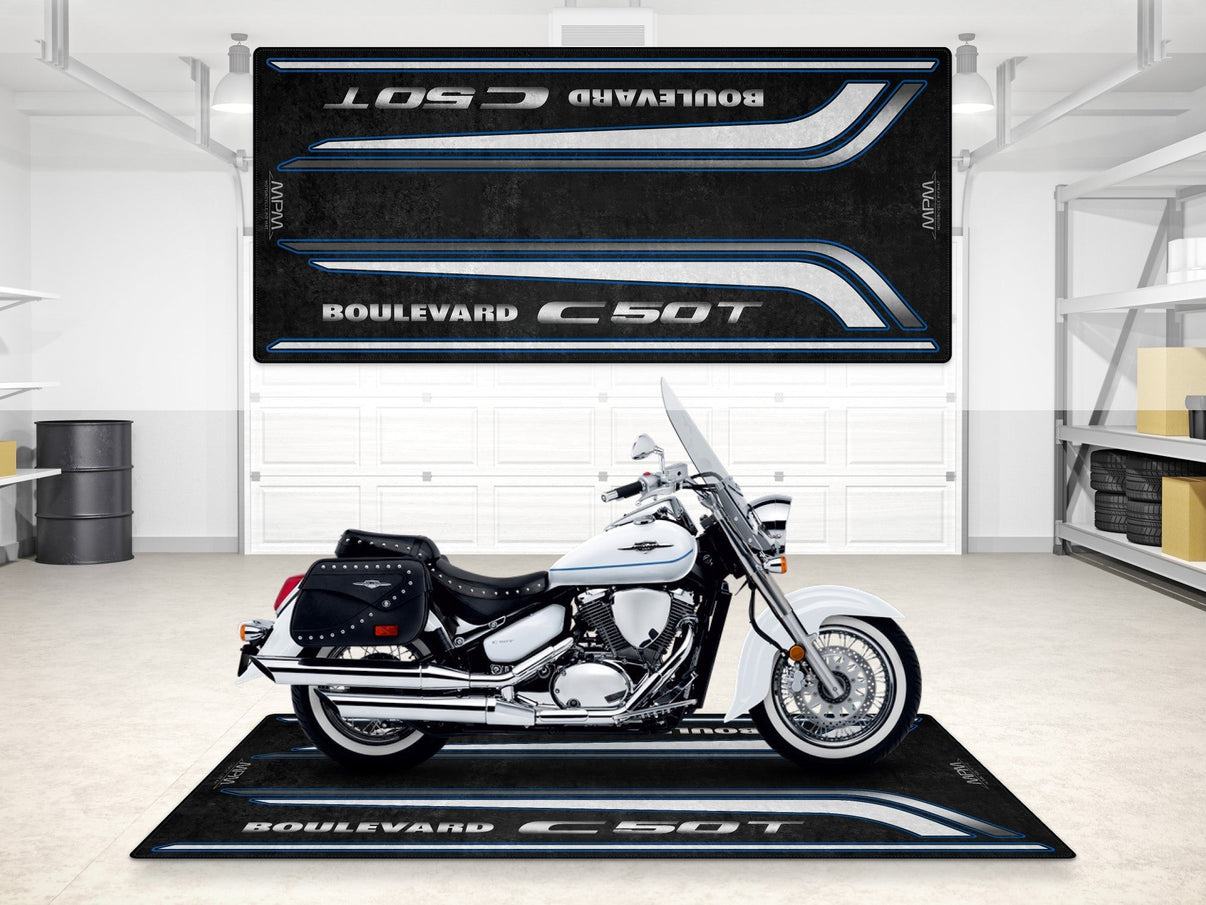 Designed Pit Mat for Suzuki C50T Motorcycle - MM7368 MPM Motorcycle Mat