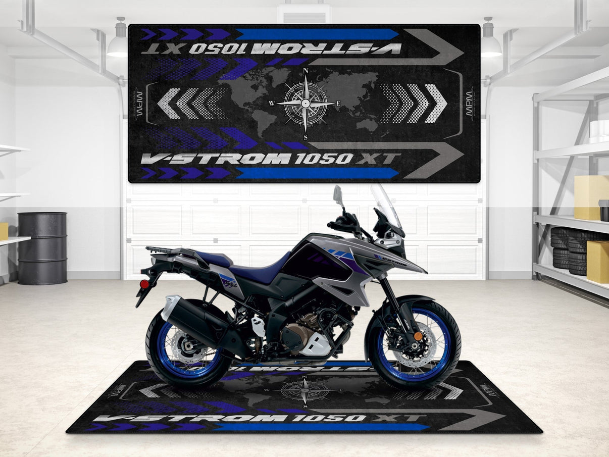 Designed Pit Mat for Suzuki V-STROM 1050XT Motorcycle - MM7377 MPM Motorcycle Mat