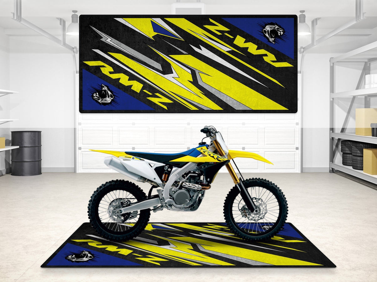Designed Pit Mat for Suzuki RM-Z Motorcycle - MM7383 MPM Motorcycle Mat