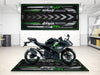 Designed Pit Mat for Kawasaki Ninja 400 Motorcycle - MM7386 MPM Motorcycle Mat