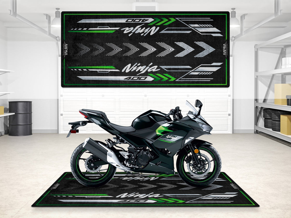 Designed Pit Mat for Kawasaki Ninja 400 Motorcycle - MM7386 MPM Motorcycle Mat