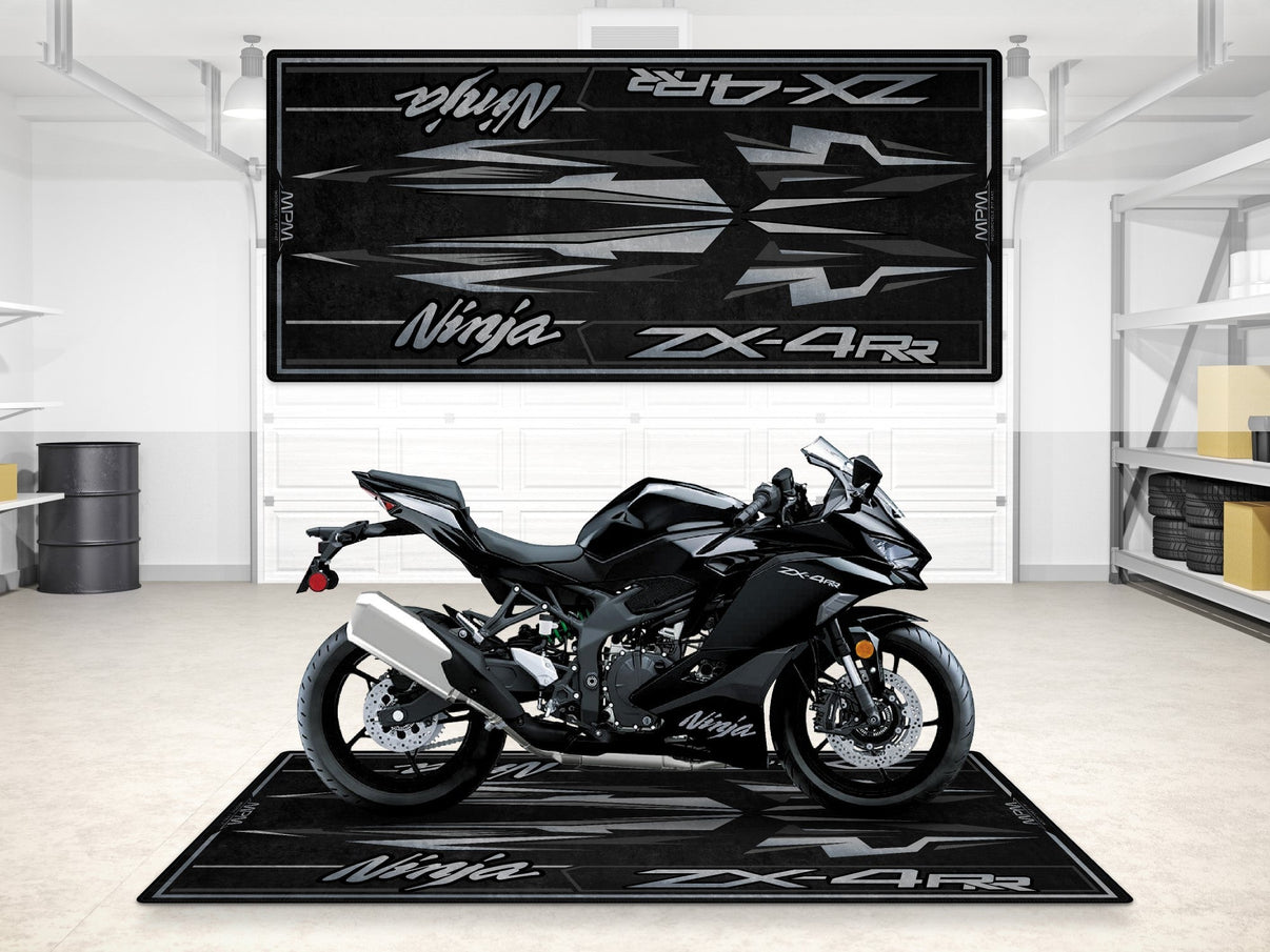 Designed Pit Mat for Kawasaki Ninja ZX-4RR Motorcycle - MM7392 MPM Motorcycle Mat