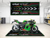Designed Pit Mat for Kawasaki Ninja ZX-10R KRT Edition Motorcycle - MM7399 MPM Motorcycle Mat