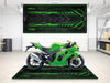 Designed Pit Mat for Kawasaki Ninja ZX-10RR 2024 Motorcycle - MM7401 MPM Motorcycle Mat