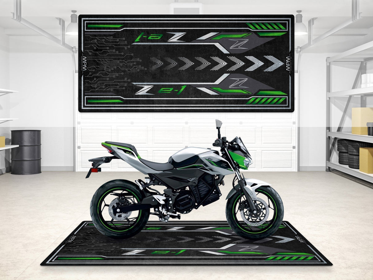 Designed Pit Mat for Kawasaki Z e-1 Motorcycle - MM7409 MPM Motorcycle Mat