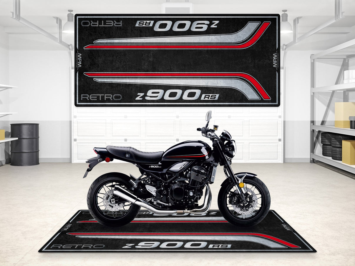 Designed Pit Mat for Kawasaki Z900 RS Motorcycle - MM7415 MPM Motorcycle Mat