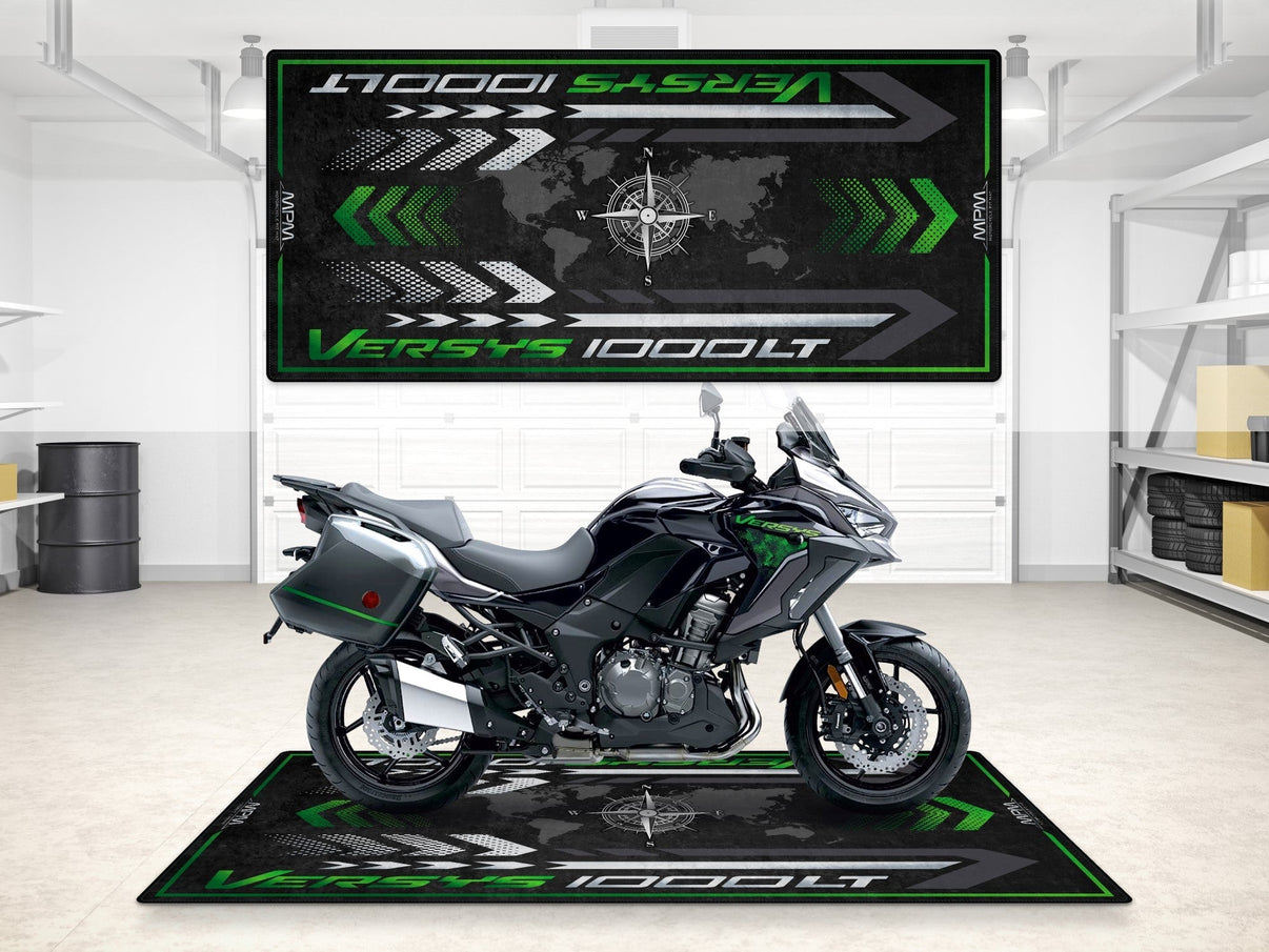 Designed Pit Mat for Kawasaki Versys 1000 SE LT+ Motorcycle - MM7421 MPM Motorcycle Mat