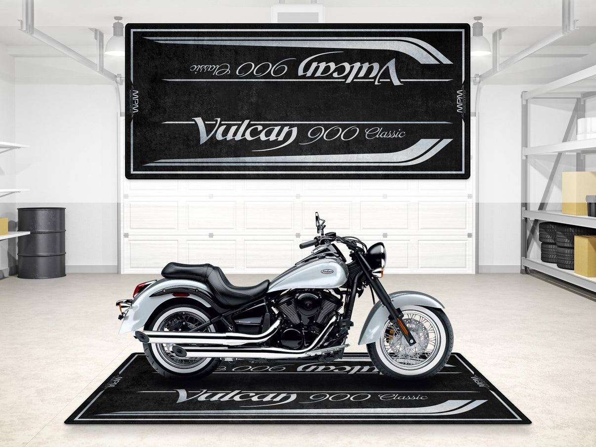 Designed Pit Mat for Kawasaki Vulcan 900 Classic Motorcycle - MM7426 MPM Motorcycle Mat