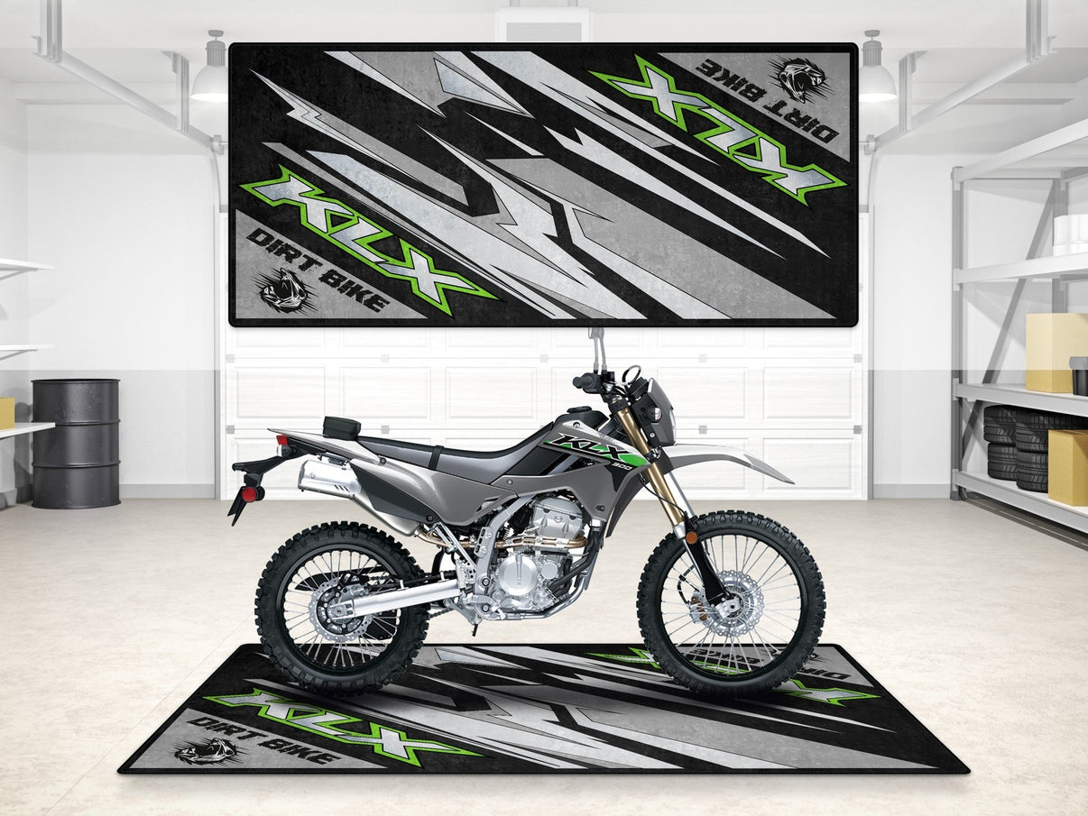 Designed Pit Mat for Kawasaki KLX Motorcycle - MM7432 MPM Motorcycle Mat