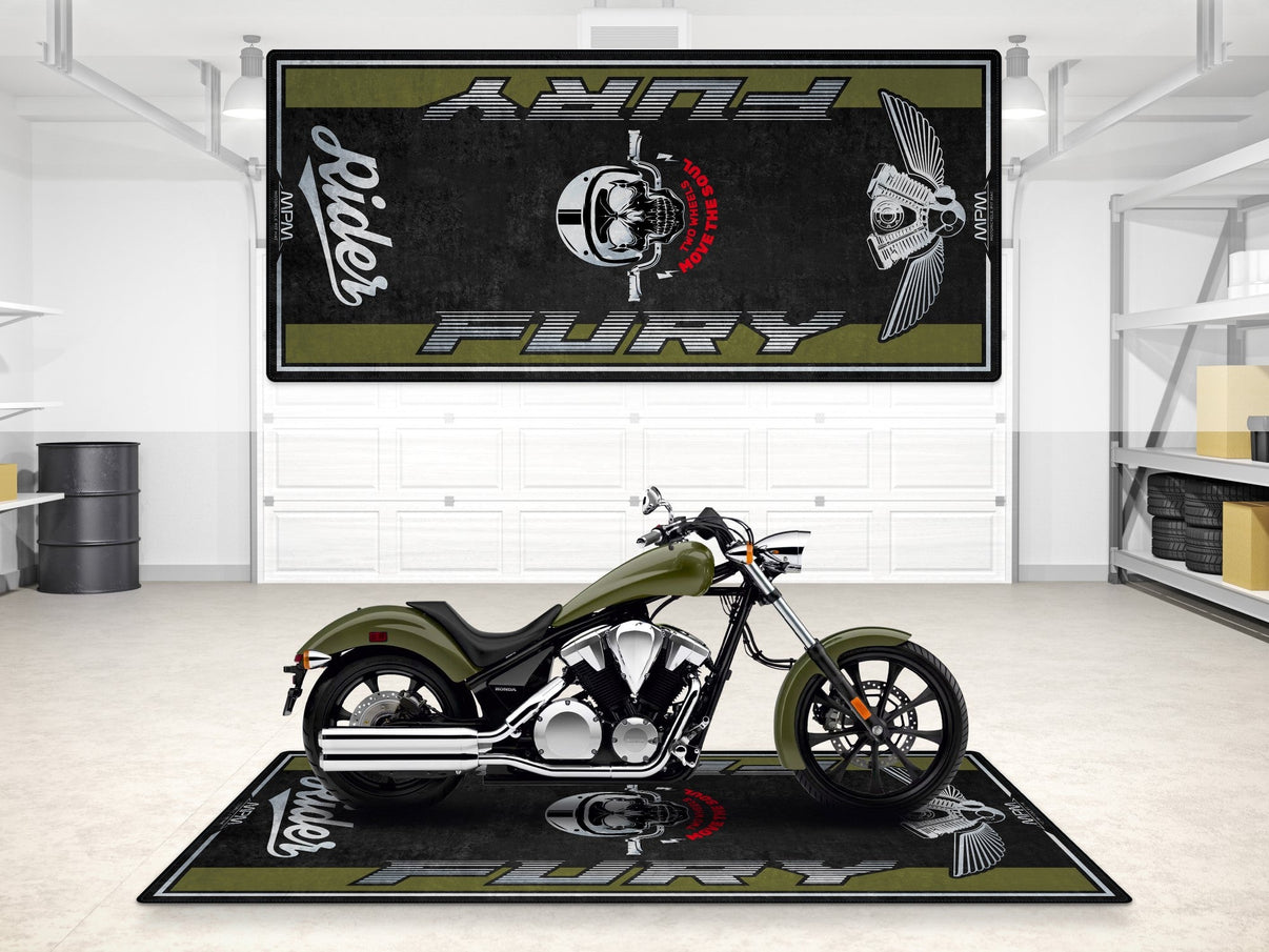 Designed Pit Mat for Honda Fury Motorcycle - MM7435 MPM Motorcycle Mat