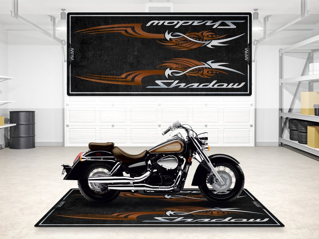 Designed Pit Mat for Honda Shadow Aero Motorcycle - MM7437 MPM Motorcycle Mat
