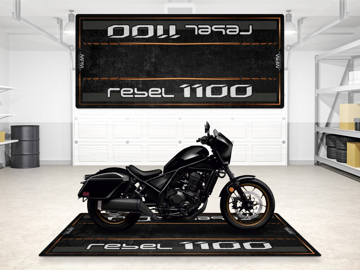 Designed Pit Mat for 2024 Honda Rebel 1100 Motorcycle - MM7438 MPM Motorcycle Mat