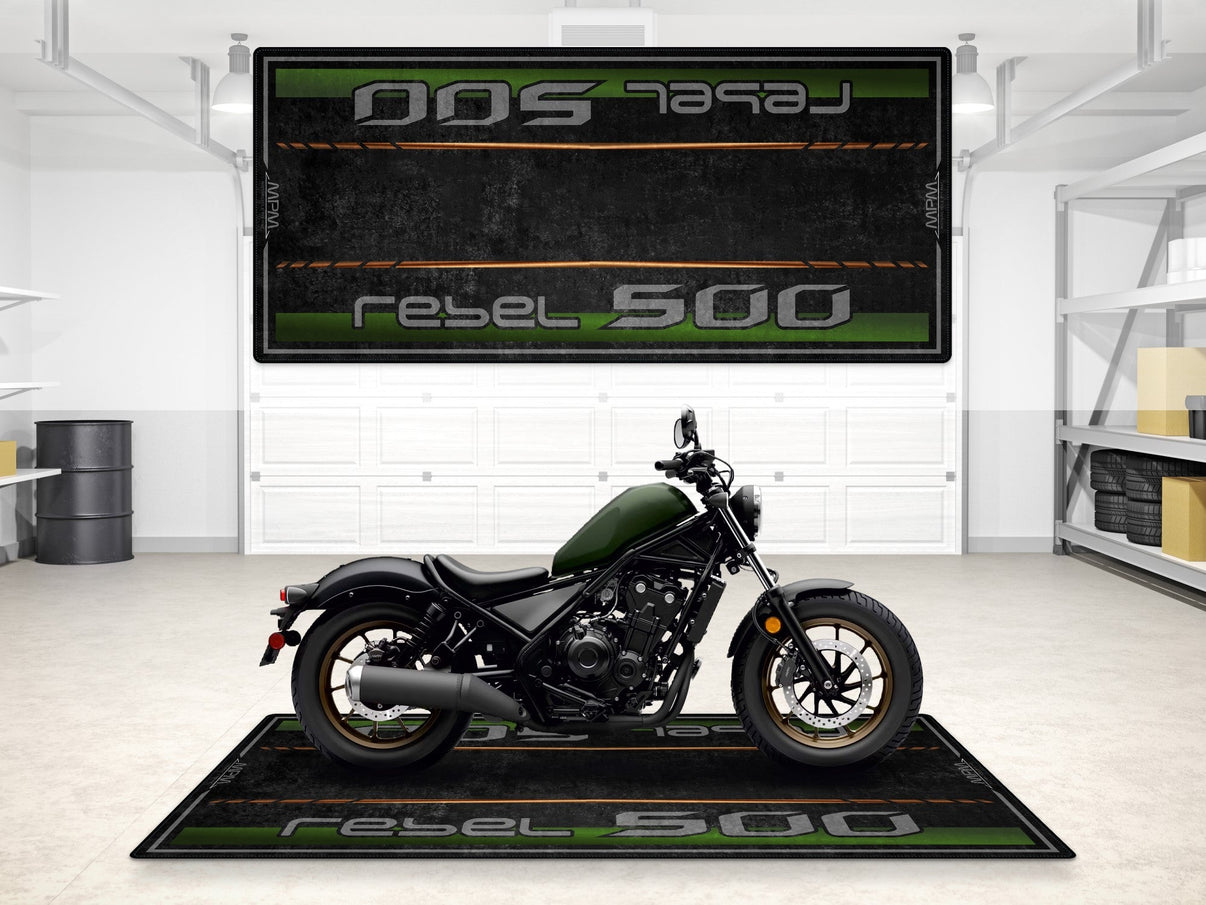 Designed Pit Mat for Honda Rebel 500 Motorcycle - MM7439 MPM Motorcycle Mat
