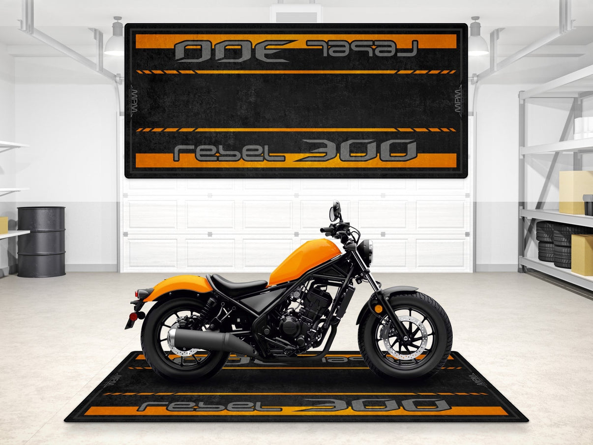 Designed Pit Mat for Honda Rebel 300 Motorcycle - MM7440 MPM Motorcycle Mat