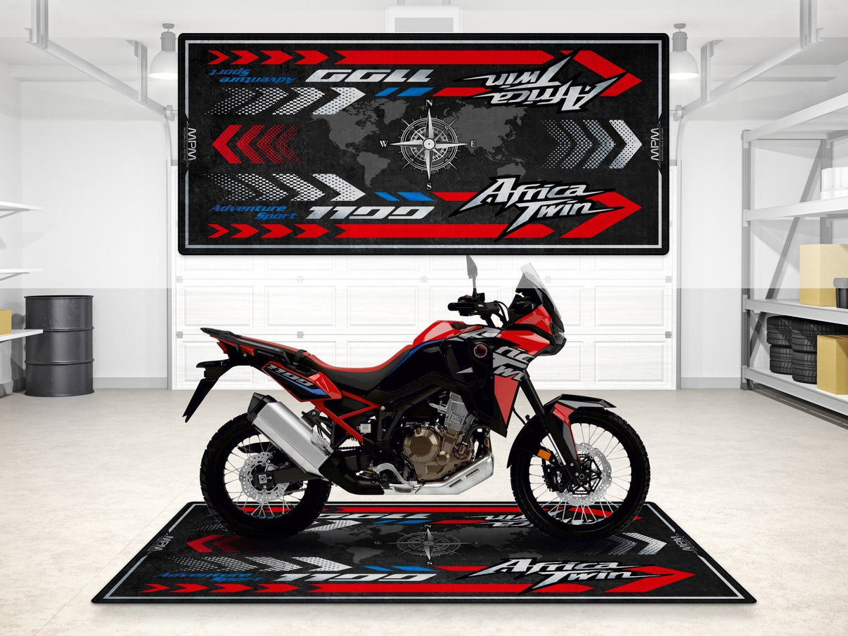 Designed Pit Mat for Honda Africa Twin Motorcycle - MM7452 MPM Motorcycle Mat