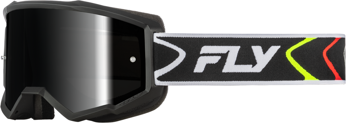 Youth Zone Goggle Black/White W/Black Mirror/Smoke Lens