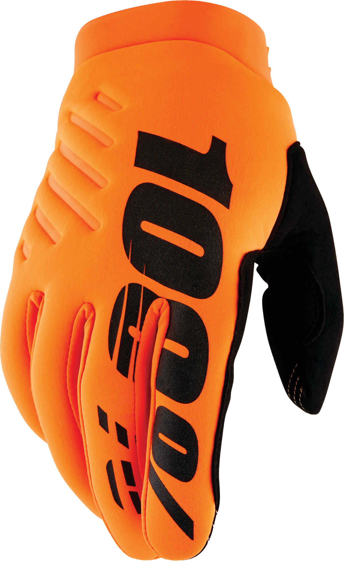100% Brisker Youth Gloves - Fluo Orange/Black
