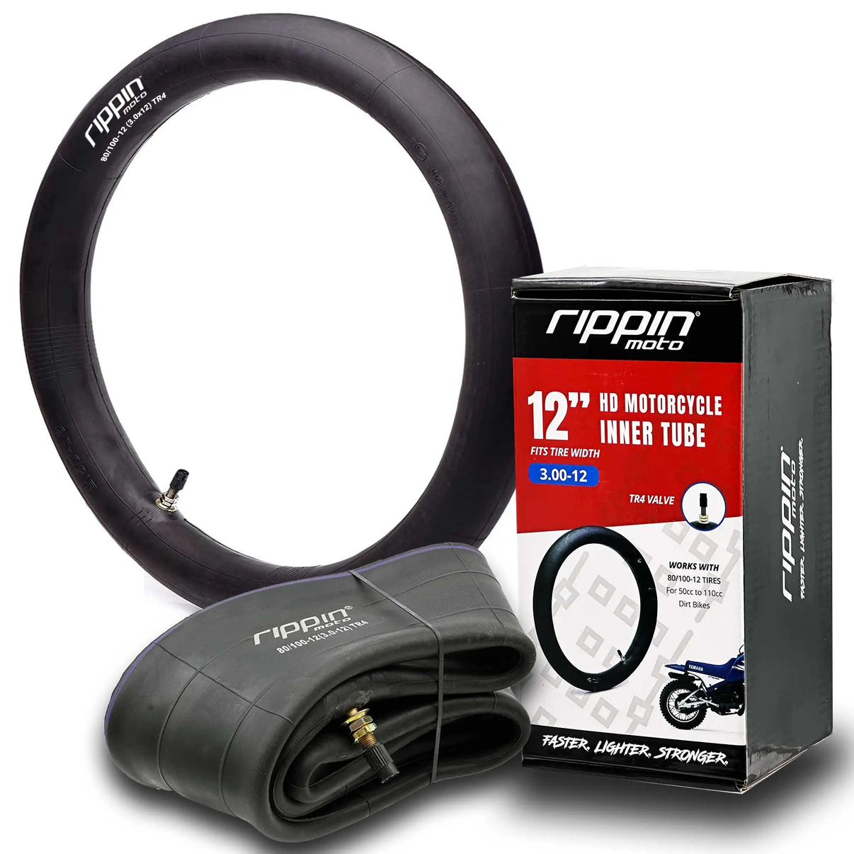 80/100-12 (3.0-12) Heavy Duty Inner Tube 3mm Thick Rippin Moto