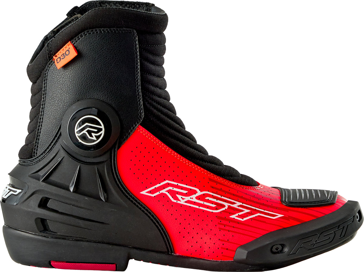 RST Tractech Evo D3O Short Boots - Black/Fluo Red