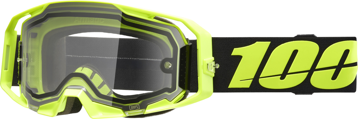 Armatic  Enduro Moto Goggle Neon Yellow Clear
