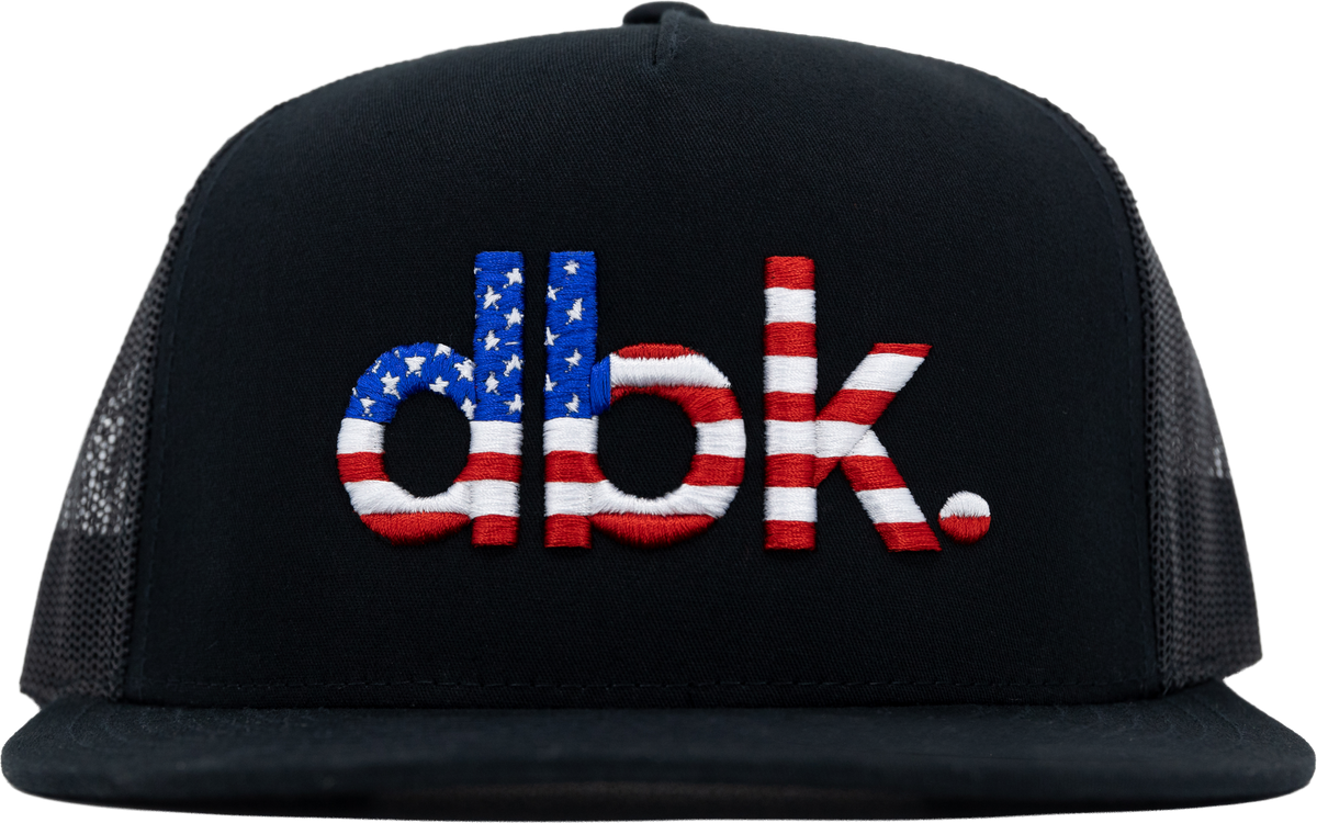 DBK Basics Flag 2Fifty Trucker Hat - Black