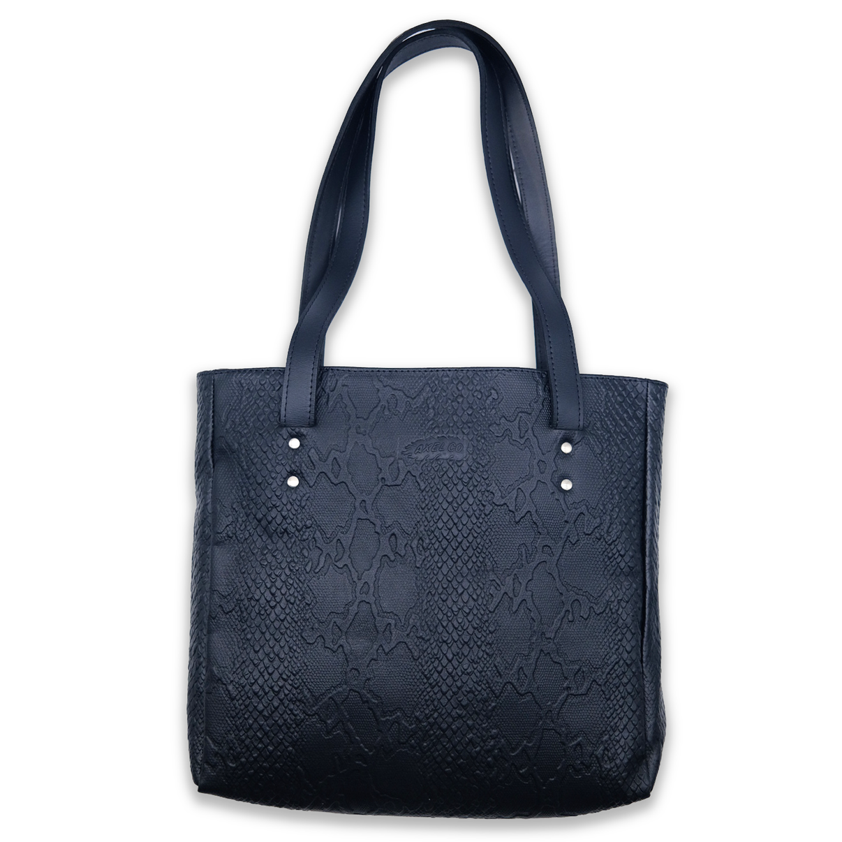 Alligator Skin Leather Shoulder Bag with Zebra Print Liner AXEL CO