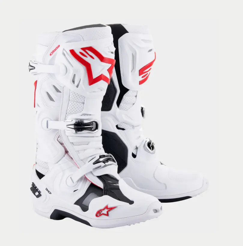 Alpinestars Tech 10 Supervented White/Bright Red Boots ALPINESTARS