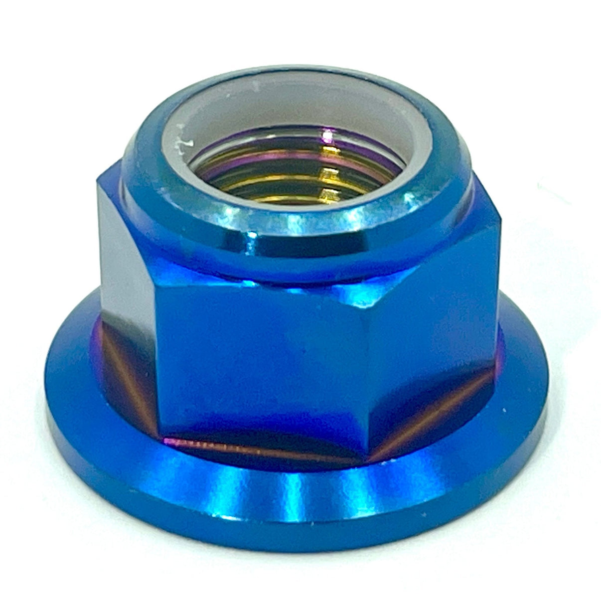 Anodized Titanium Nylock Nut - M12x1.25 Titanium Surron