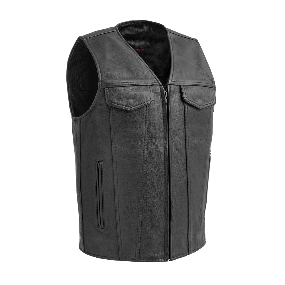 Badlands Men's Motorcycle Leather Vest - LiveTheGnar