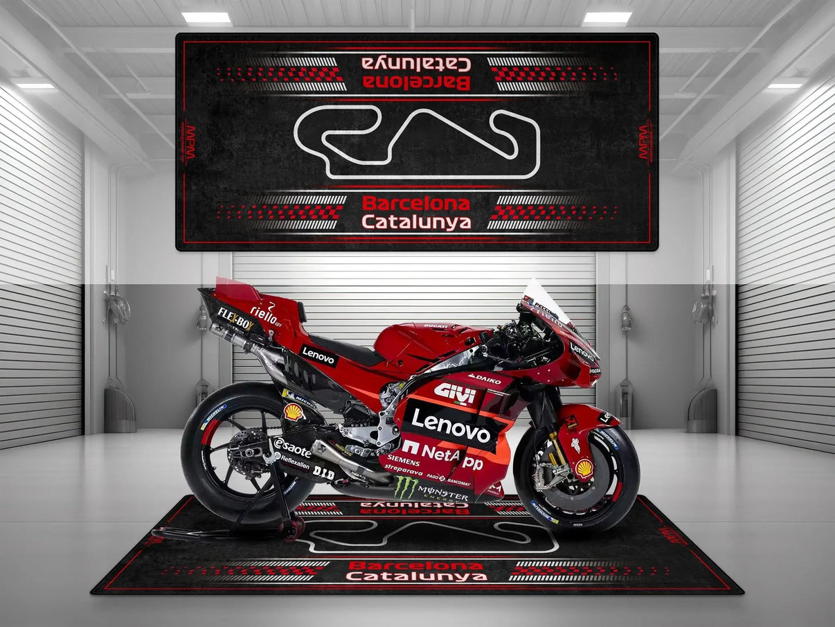Barcelona-Catalunya Track Design Motorcycle Mat - U151 MPM Motorcycle Mat