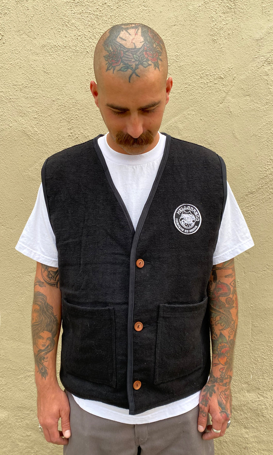 Black Dirtbag Vest Helldorado Brand