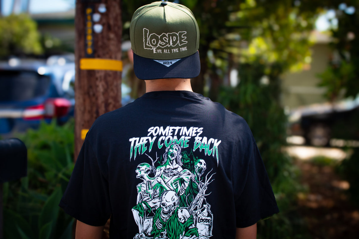 Evil All The Time Hat Green LoSide