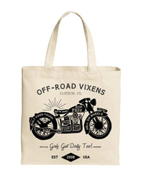 Cafe Racer Tote Bag OFF-ROAD VIXENS CLOTHING CO.