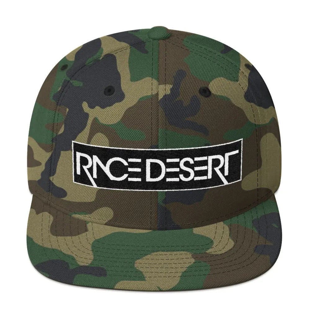 Camo Race Desert Stencil Snapback Hat Race Desert