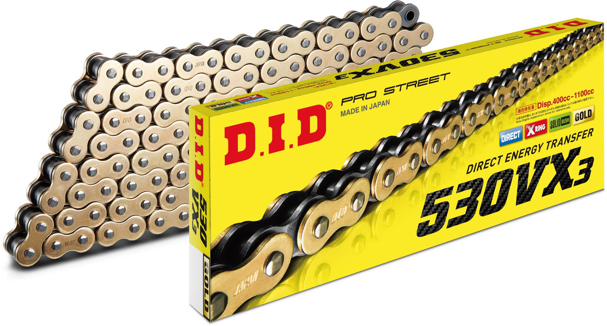 Chain 530vx3 110l Gold D.I.D