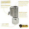 Lightning™ S2-Series Tire Air Chuck | Open Flow, 1/4" F-NPT (2 Pack) - LiveTheGnar